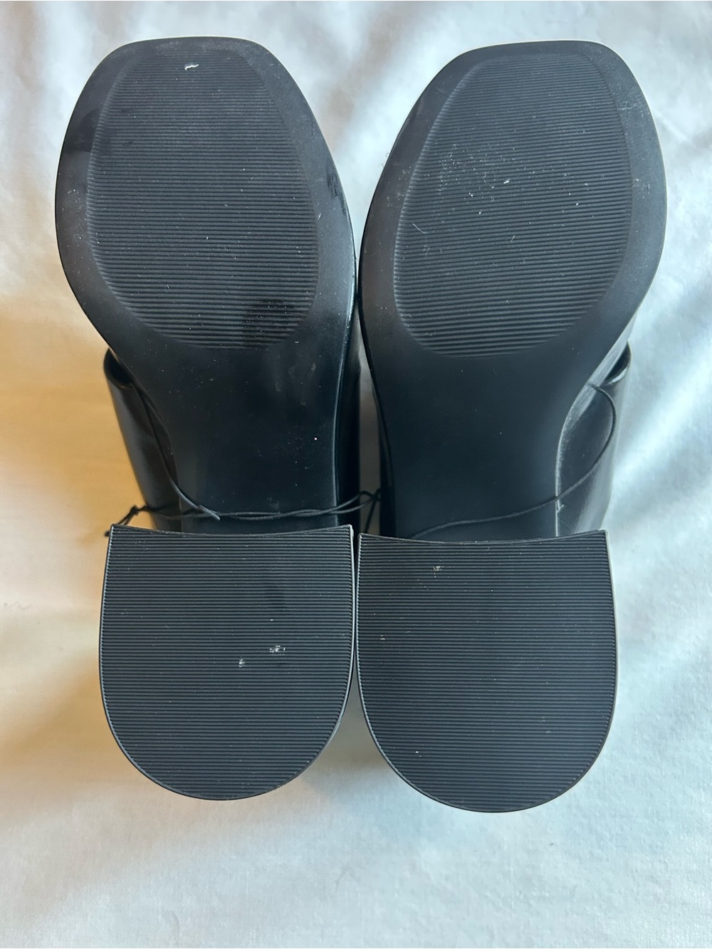 Soda Black Platform Crisscross Square-Toe Slide Mules - Picture 3 of 7